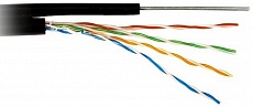 Кабель КППт-ВП (100) 4*2*0,51 (UTP-cat.5E), OK-net , (CU), Out на стальной жиле-проводе