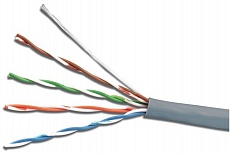 UTP cat 5E 4PR (0,50мм) CCA PVC 305м=1 бхт кабель витая пара DCG