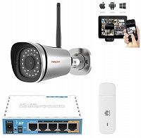 Комплект 3G видеонаблюдения с камерой Foscam FI9900P