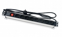 Блок розеток ТЕЛКОМ PDU-8P-3m 19" на 8 гнезд 220В 16А