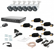 Комплект видеонаблюдения Tecsar AHD 6OUT-3M LIGHT