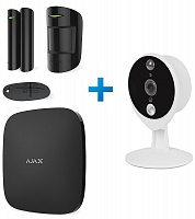 Комплект сигнализации Ajax StarterKit черный + IP-видеокамера Tecsar Airy TA-2