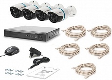 Комплект видеонаблюдения Tecsar IP 4OUT LUX