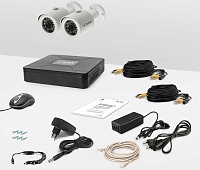 Комплект проводного видеонаблюдения Tecsar 2OUT LUX